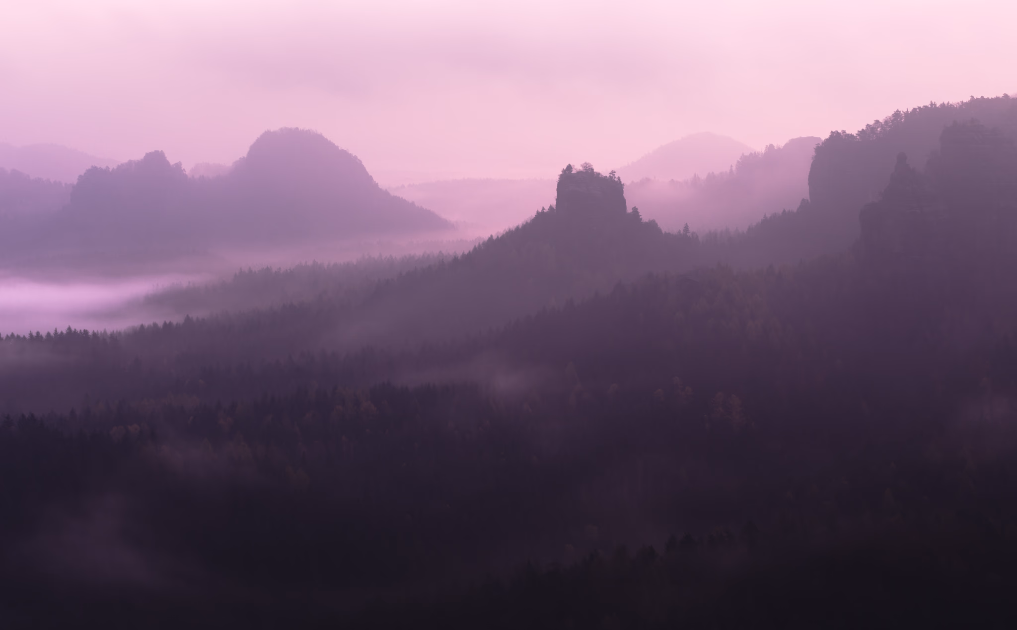 Saxon Switzerland sunrise ()