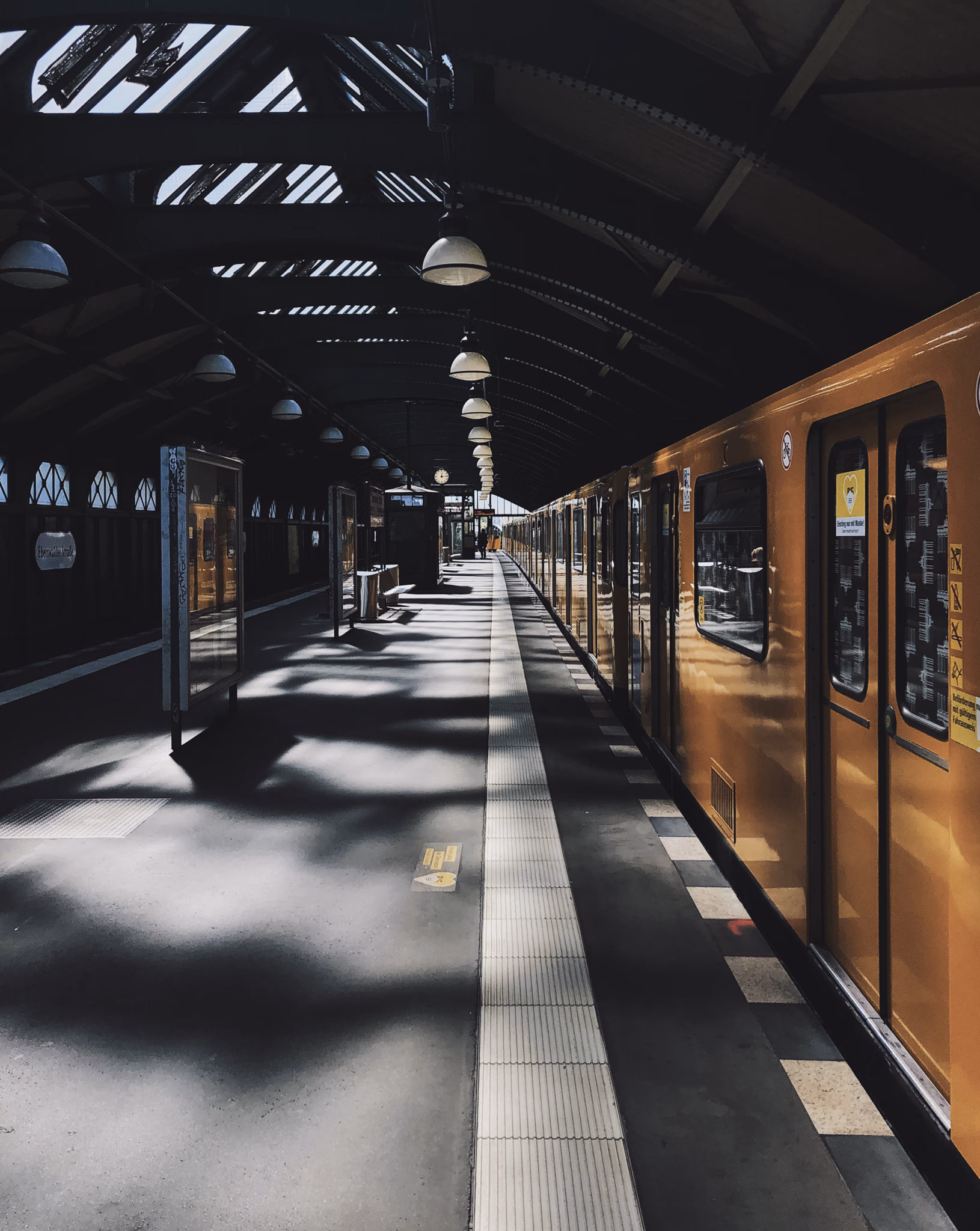 U-Bahn train on Eberswalder Straße station (Berlin, Germany)